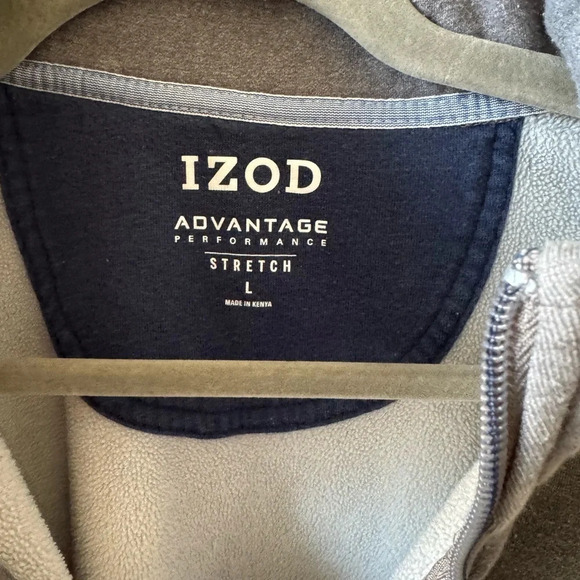 Izod Advantage Performance stretch 1/4 zip men's sweatshirt - Size Large - Picture 3 of 5
